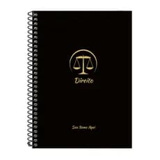 Caderno Colegial Personalizado Profissões Preto e Ouro Matérias - Parte 1