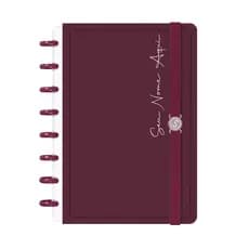 Caderno De Disco Iscool Inteligente Personalizado 80 Folhas Solid Colors Marsala