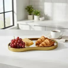 Bandeja Decorativa Espelhada Luxo Orgânica Lavabo Multiuso Preto