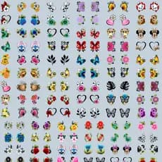 Nail Art 120 Adesivo Unha 3D 5D Premium - Finalizado com Esmalte Nail Art Manicuro
