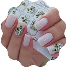 Nail Art Unhas 120 Adesivo de Unha Top Premium Mãos e Pés Finalizado Com Esmalte - Alemay e GViana