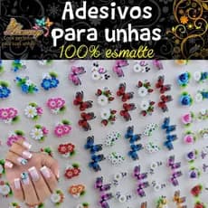 Alemay Adesivos 120 Adesivo de Unha 3D 60 Pares Premium Manicure Manicuro Nail
