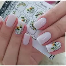 100 Adesivos de Unhas 3D Com Pedrinhas Artesanais
