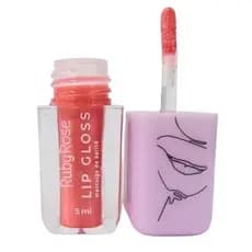 LIP GLOSS GLOW BRILHO LABIAL COM GLITTER CORAL RUBY ROSE LIP GLOSS FLAME