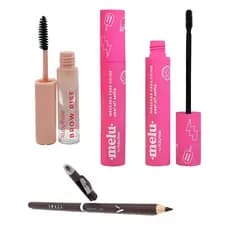 KIT MAQUIAGEM 1 MASCARA DE CÍLIOS 1 GEL DE SOBRANCELHA 1 LÁPIS DE OLHOS COMBO OLHOS