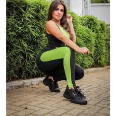 legging feminina lisa com detalhe lateral legue suplex grosso com renda leg top academia moda fitnes moda feminina calça legging