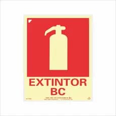 Placa de Sinalização para Extintor Classe BC