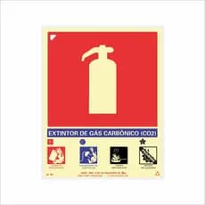 Placa de Sinalização Extintor de Co2