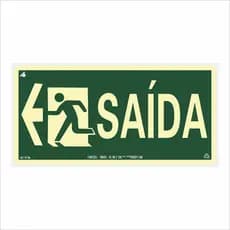 Placa de Sinalização Saída Esquerda