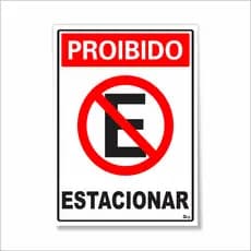 Placa Proibido Estacionar Grande 30x40 Cm