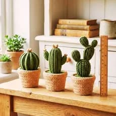 Cacto Decorativo 3D Decoração para Sala Minimalista Moderna Escritório