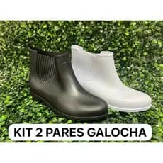 KIT C/2 PARES DE BOTA GALOCHA IMPERMEAVEL PARA LIMPEZA JARDINAGEM E DIA A DIA