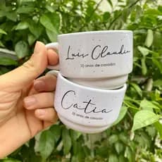Xícara Personalizada Com Nome Para Padrinhos de Casamento, Aniversário, Dindos e etc 180ml