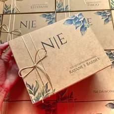 Caixa de MDF Personalizada Casamento Folhagens Para Padrinhos ou Pais
