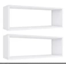 Kit 02 Nichos 50x25 MDF Branco Sala Quarto Cozinha Banheiro