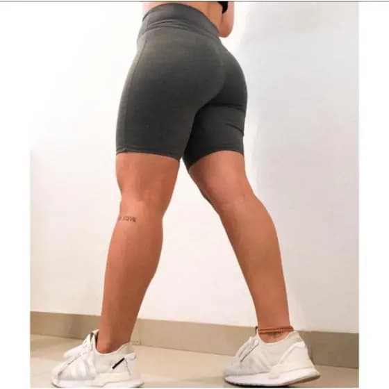 Short legging suplex cintura alta feminina