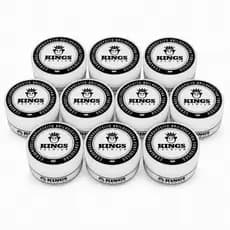 Kit c/10 Cera Pomada Modeladora Kings 150g Fixação Forte Profissional