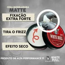 Cera Modeladora Matte 130g - White Bull