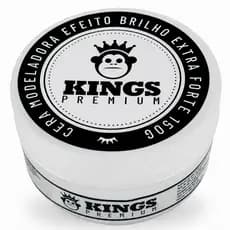 Pomada Cera Modeladora Incolor 150g Kings - Modela e Tira o Frizz, Efeito Brilho e Alta Fixação