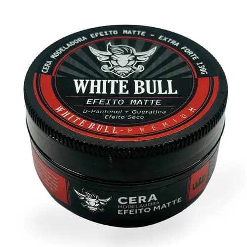 Pomada Cera Modeladora Matte Premium 130g - White Bull