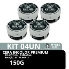 Kit c/ 04 unidades de Cera Modeladora Premium 150g - White Bull