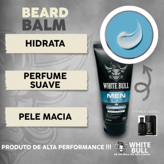 Loção Hidratante Corporal 200ml - White Bull com Fragrância Inspirada no Hugo Boss