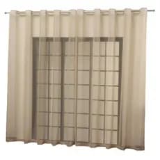 Cortina De Voil Para Sala E Quarto 3,00 X 2,50 Ilhos Cromados p/ Varão