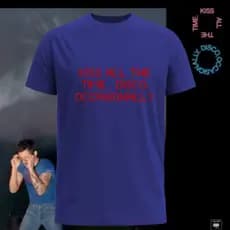 Camiseta Harry Styles Kiss All the Time. Disco. Occasionally Algodão