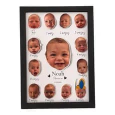 Quadro decorativo personalizado primeiro ano do bebê - Quadro decorativo personalizado foto retrato Quadro infantil