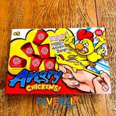 Jogo Angry Chickens Derruba Copos Brinquedo Infantil Arremesso Família 5 Anos Presente Menino Menina