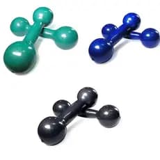 Kit Par de Halter 0,5kg + 1kg + 2kg Emborrachados Exercícios em Casa Pesos