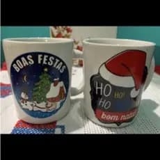 2 canecas de café tema Natal