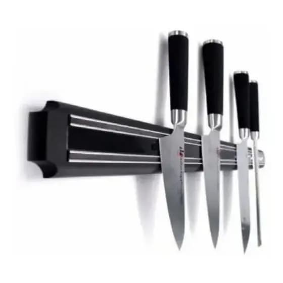 Porta Faca Ferramenta Barra Magnética Faqueiro 33cm Preto