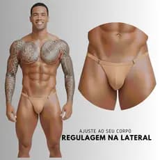 Kit 2 Thongs Masculina Fio Dental Regulagem Branco Biquini Tanga Premium Roupa Íntima