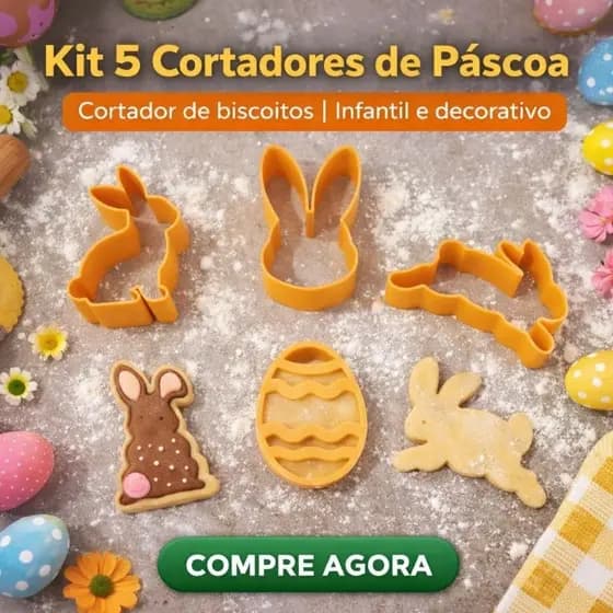 Kit 5 cortadores de Biscoito Cookies | Carimbo Cortador de biscoitos | Infantil e decorativo Modelador Massinha