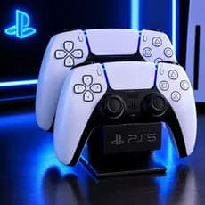 Suporte para 2 Controles PS5 DualSense | Base Gamer Dupla Moderno