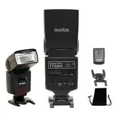 Flash Speedlite Godox TT520 II Universal Com Disparador Sem Fio Kit Para Câmeras Diversas Cãmeras