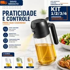 Spray de Óleo Pulverizador Borrifador 1/2/3/4 Azeiteiro 470ml para Air Fryer Churrasqueira Salada e Cozinha