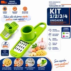 Mini Triturador de Alho Manual 1/2/3/4 Ralador Compacto Cozinha Prático Resistente Fácil de Limpar Premium