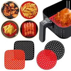 2 Un Tapete Protetor Silicone Para Airfryer antiaderente Quadrado