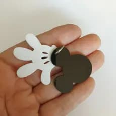 Mickey pingente acrílico  20 peças.