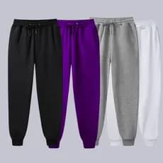 Calça Cargo Moletom Flanelada Algodão Estilo Jogger Lisa Casual Básica Dia a Dia