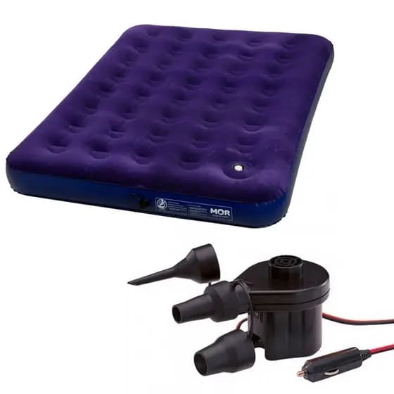 Kit Colchão Inflável Casal com Bomba Elétrica 12kit Inflável Casal com Colchão e Bomba Elétrica 12v