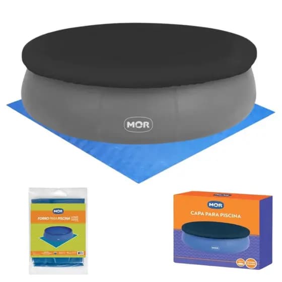 Kit Forro e Capa de Proteção para Piscina Inflável Mor 12000 Ou 14000l (piscina Não Inclusa)