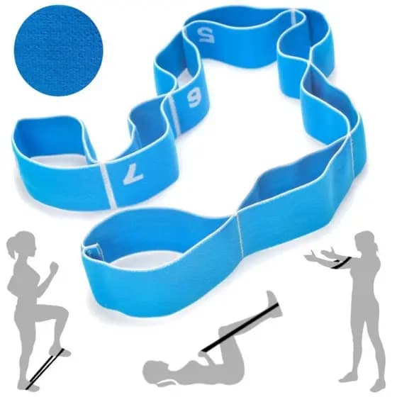 Faixa Elástica Elasticband Azul Liveup Resistência Forte para Exercícios de Braços, Glúteos, Costas e Abdômen