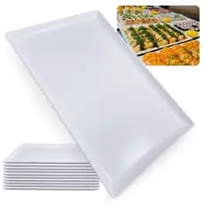 Kit Travessas Sushi 35cm com 10 Unidades para Apresentação em Buffet Restaurante em Melamina
