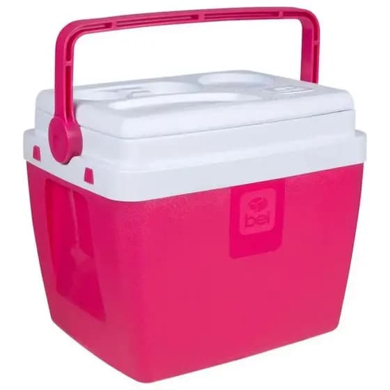 Cooler Térmico Rosa Caixa Térmica 12 Litros com Alça Bel para Praia Camping Pesca