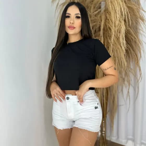 Cropped Blusinha  T-shirt  Lisa Tendência