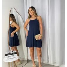 Vestido Básico Alçinha Regatinha Vestido Casual Dia A Dia