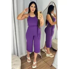 Macacão Feminino Pantacourt Alças finas Verão Várias Cores Blogueira